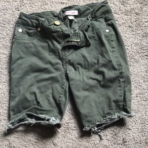 Green Bumuda Shorts